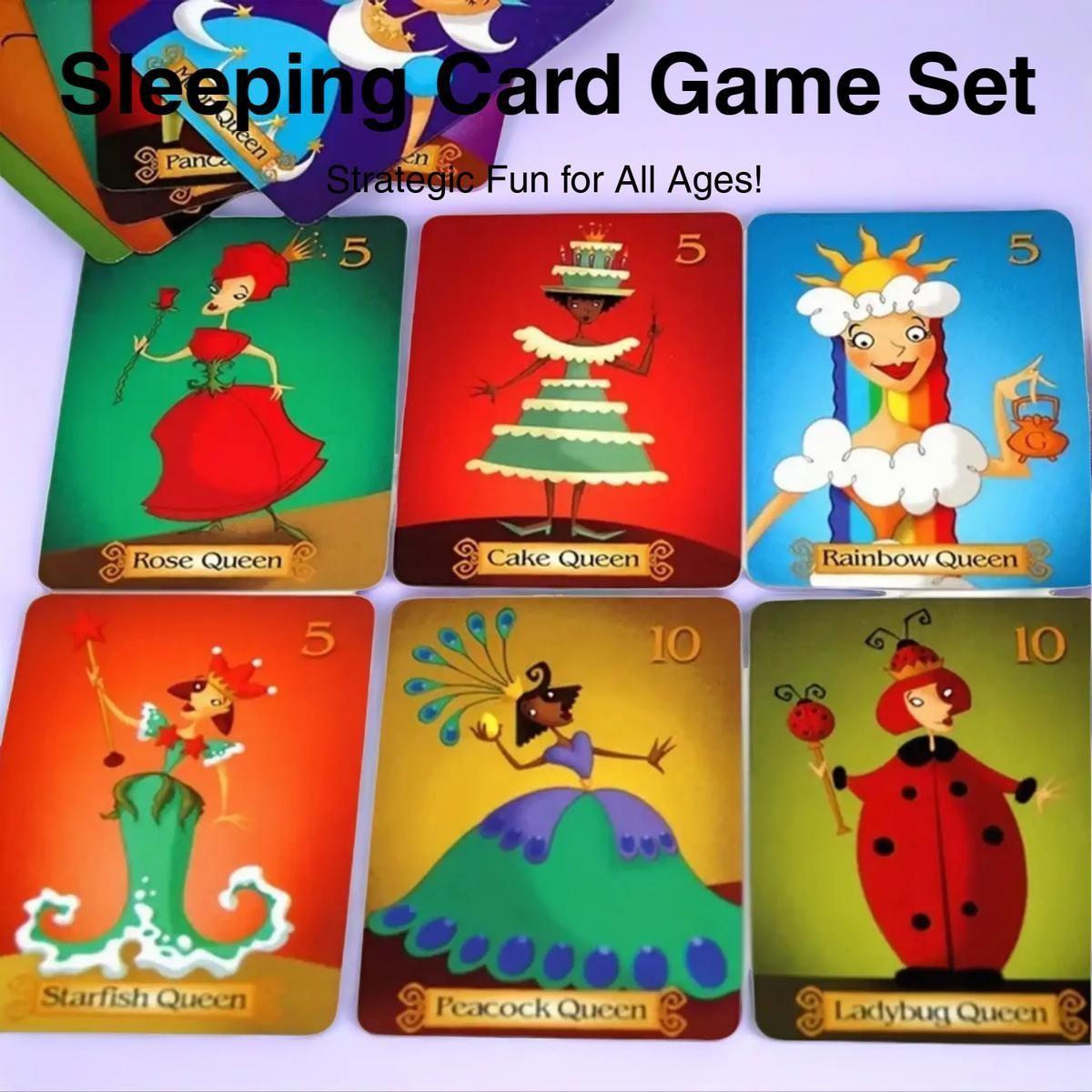 Sleeping Queen Tabletop Game, Math Thinking Training Cards, Family Interactive Card Game, Classic Educational Board Game for Kids Aged 8+