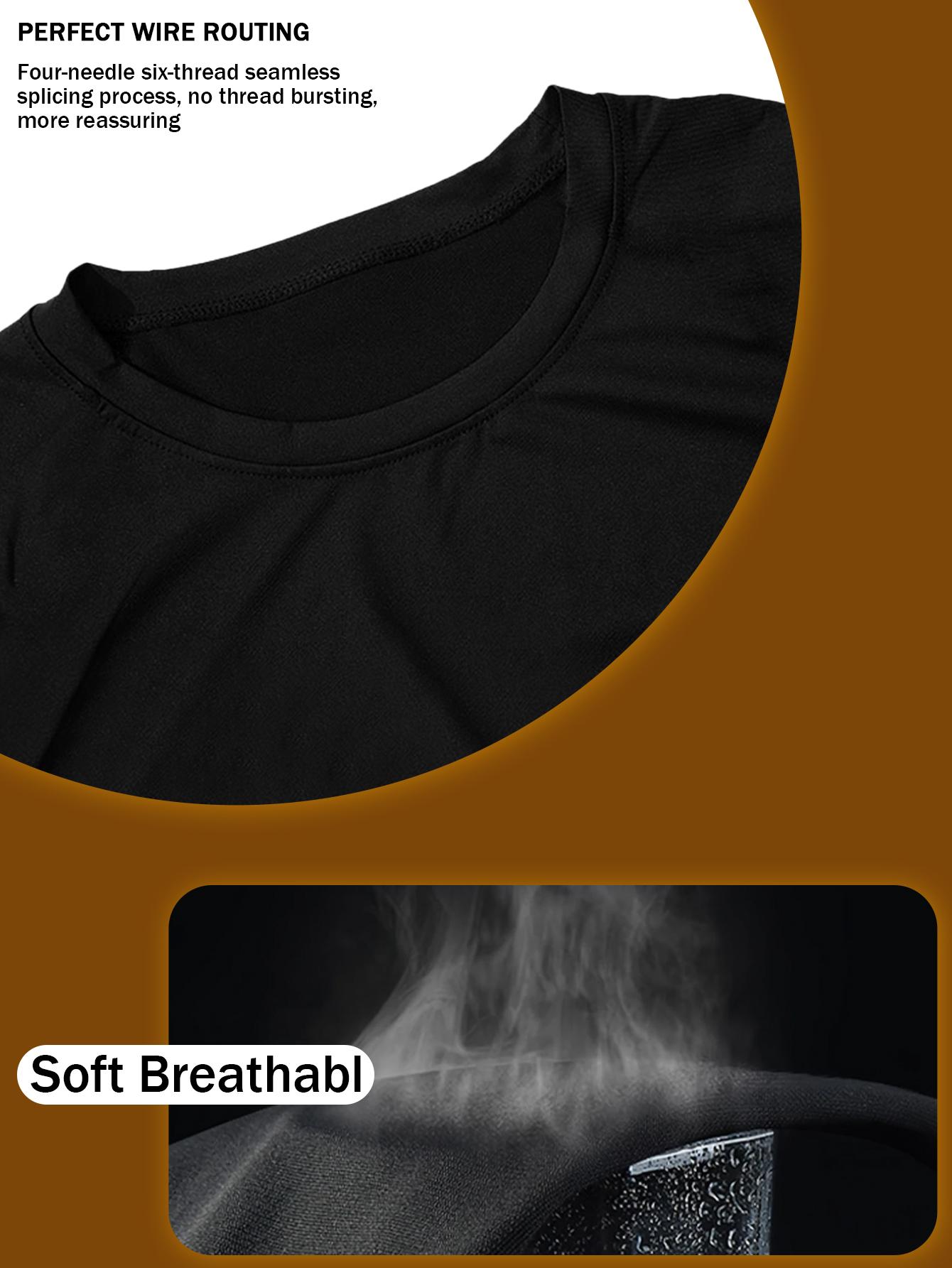 Men's three-piece set with long-sleeved shirt and round-neck casual T-shirt with letter pattern  Suitable for home, dates and outdoor activities