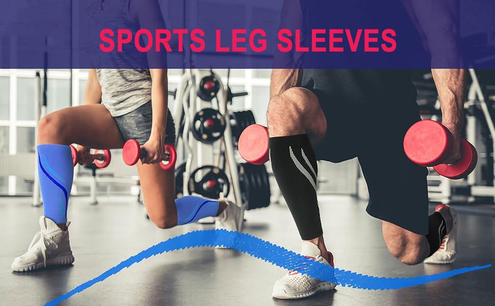 ISUNIE Calf Compression Sleeves for Women & Men – Breathable, Sweat-Wicking Compression for Calf Support, Running, Fitness, Skipping Rope, Volleyball – Ideal Christmas Gift