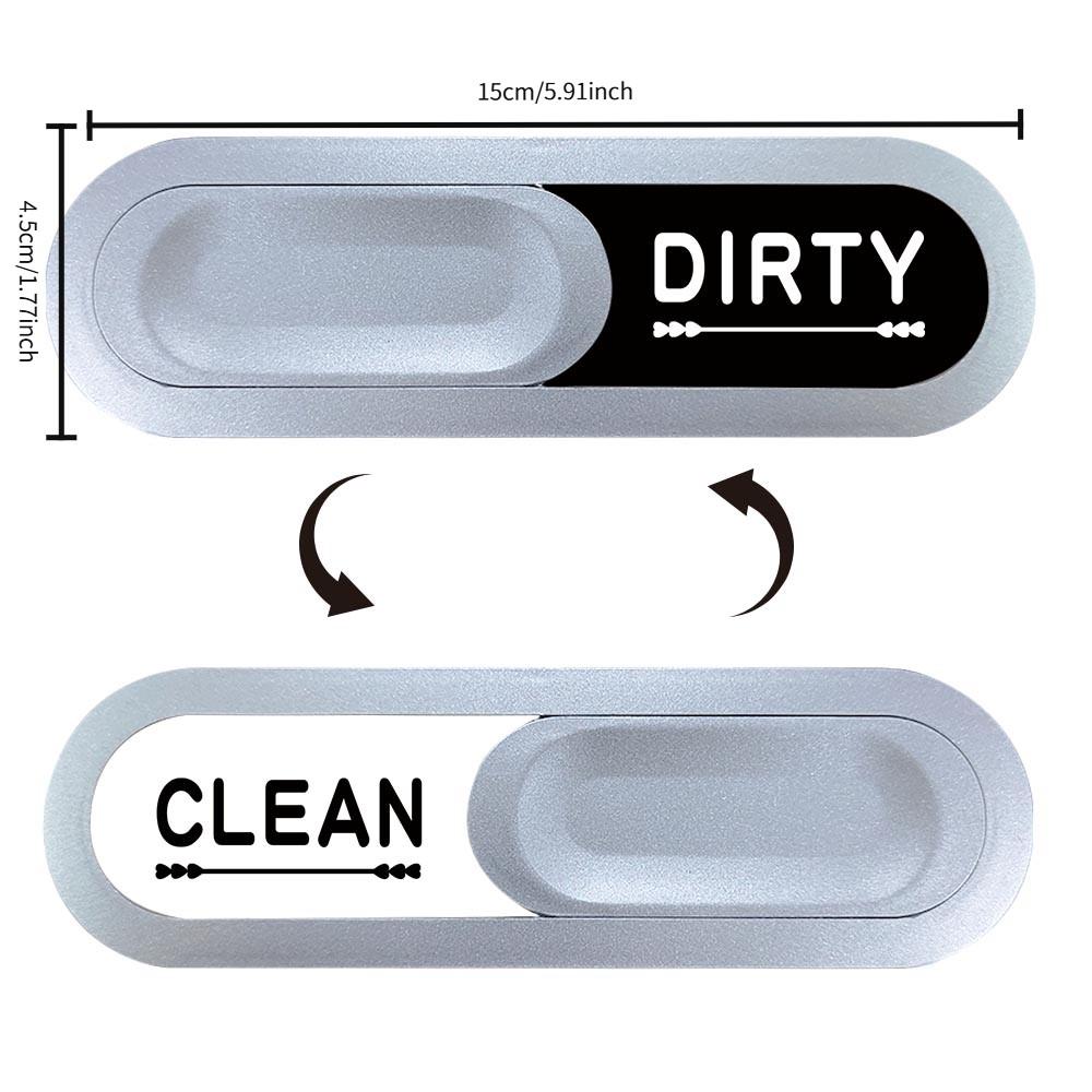Metallic Silver Color Dishwasher Status Indicator, Easy Install No Drilling, Dual State Switch, Ideal for Home & Commercial Kitchens