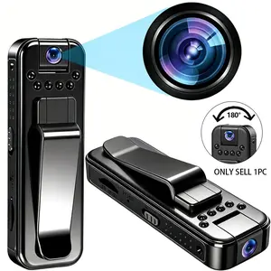 Wireless Vlog Body Camera, Wearable Body Cam with Night-Vision & 180° Rotation Lens, Video Recording Camera Portable Clip Design, Wearable Action Camera, Suitable for Outdoor Sports, Skiing, Cycling, Hiking, Security