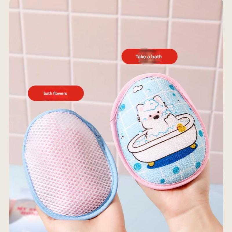 Double-Sided Soap Luffa Sponge, Bubble Net for Soap and Shower Gel, Face Washing and Body Scrubbing, Essential Bath Accessory
