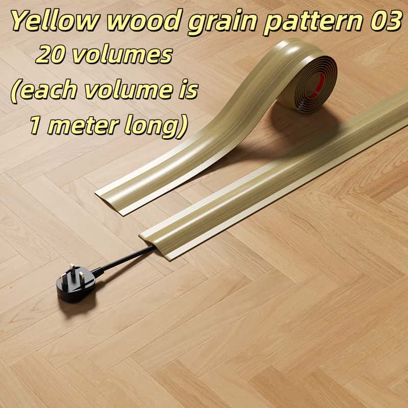 Single Roll 1 Meter Wire Management Tray, Invisible Decorative Cable Organizer, Soft Floor Protection Tool, Hidden Wiring Solution