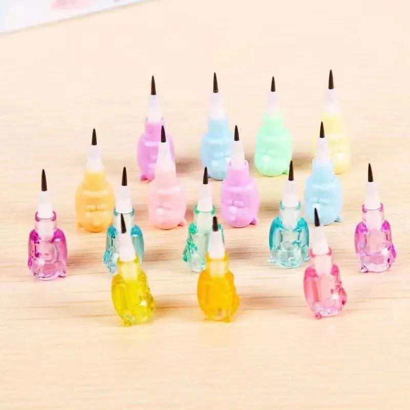 2pcs/Set Cute Bear Non Sharpening Mechanical Pencil Student Writing Pen School Office Supplies Pencil Stationery Gifts