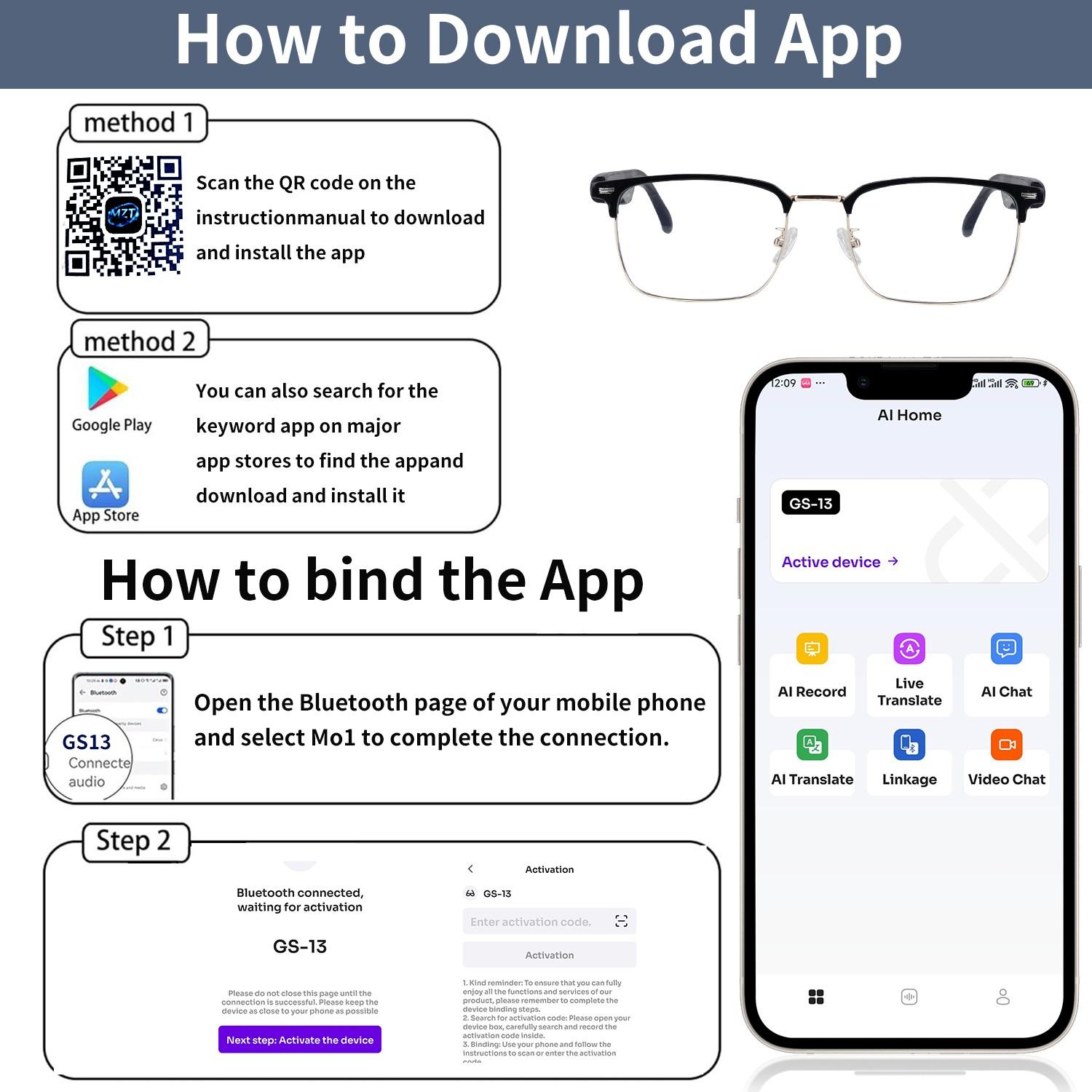 Smart Ai Glasses, Color-Changing Sunglasses, Ai Photo Recognition, 100+ Translation Languages, Wireless Bluetooth-compatible, Outdoor Travel Gift
