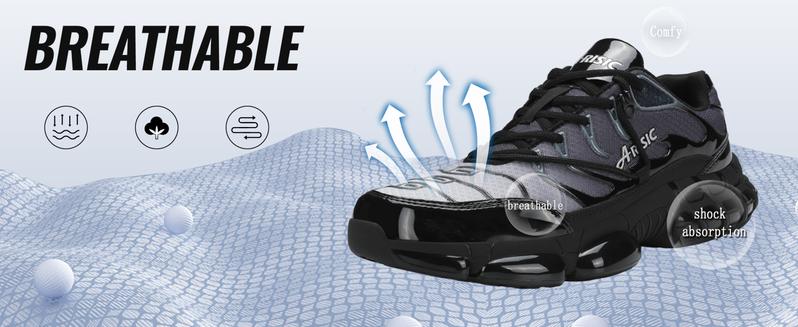 Steel Toe Shoes For Men Women Lightweight Breathable Safety Sneakers Steel Toe Indestructible Safety Shoes Outdoorfun