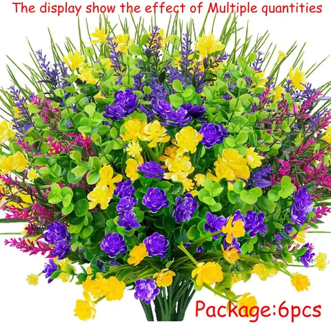 Artificial Fake Flower, Simulated Flower Bouquet for Outdoor Wedding Party Garden Yard, Multicolor Home Decor, Decorative Flowers, Flower Design, Eternal Artificial Hanging Flowers, Flower Arrangements, Decoration, Artificial Flowers for Outdoors