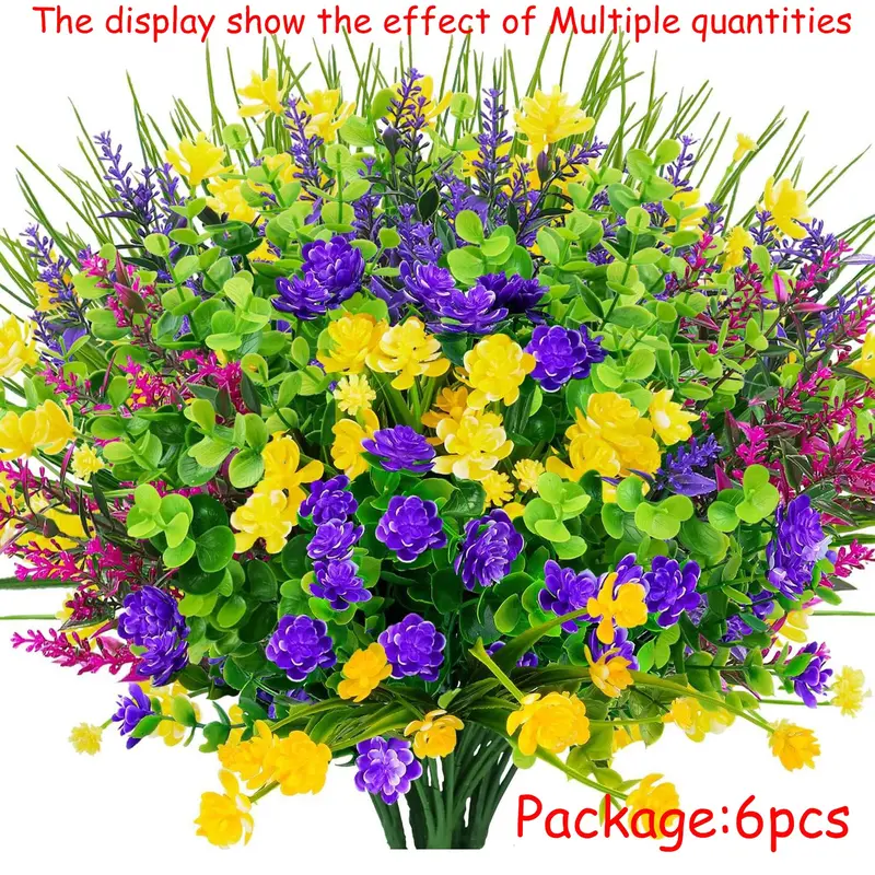 Artificial Fake Flower, Simulated Flower Bouquet for Outdoor Wedding Party Garden Yard, Multicolor Home Decor, Decorative Flowers, Flower Design, Eternal Artificial Hanging Flowers, Flower Arrangements, Decoration, Artificial Flowers for Outdoors