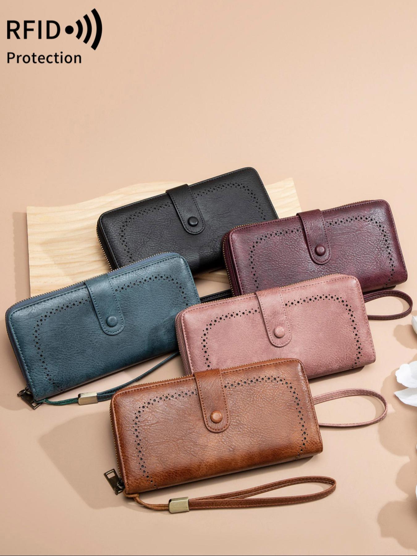 Women's Minimalist Casual Plain Color Long Wallet, 2025 New Style Fashionable Zipper Card Holder, Multi-card Slot Wallet for Women & Girls, Zipper Wallet Design