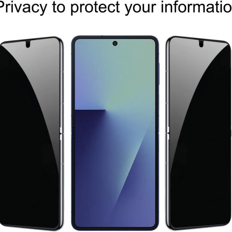 2-In-1 Privacy Screen Protector Film for Samsung Galaxy Z Fold 8/7/6/5, Internal + Front Tpu Material, 3h Hardness, Shell-Friendly Design