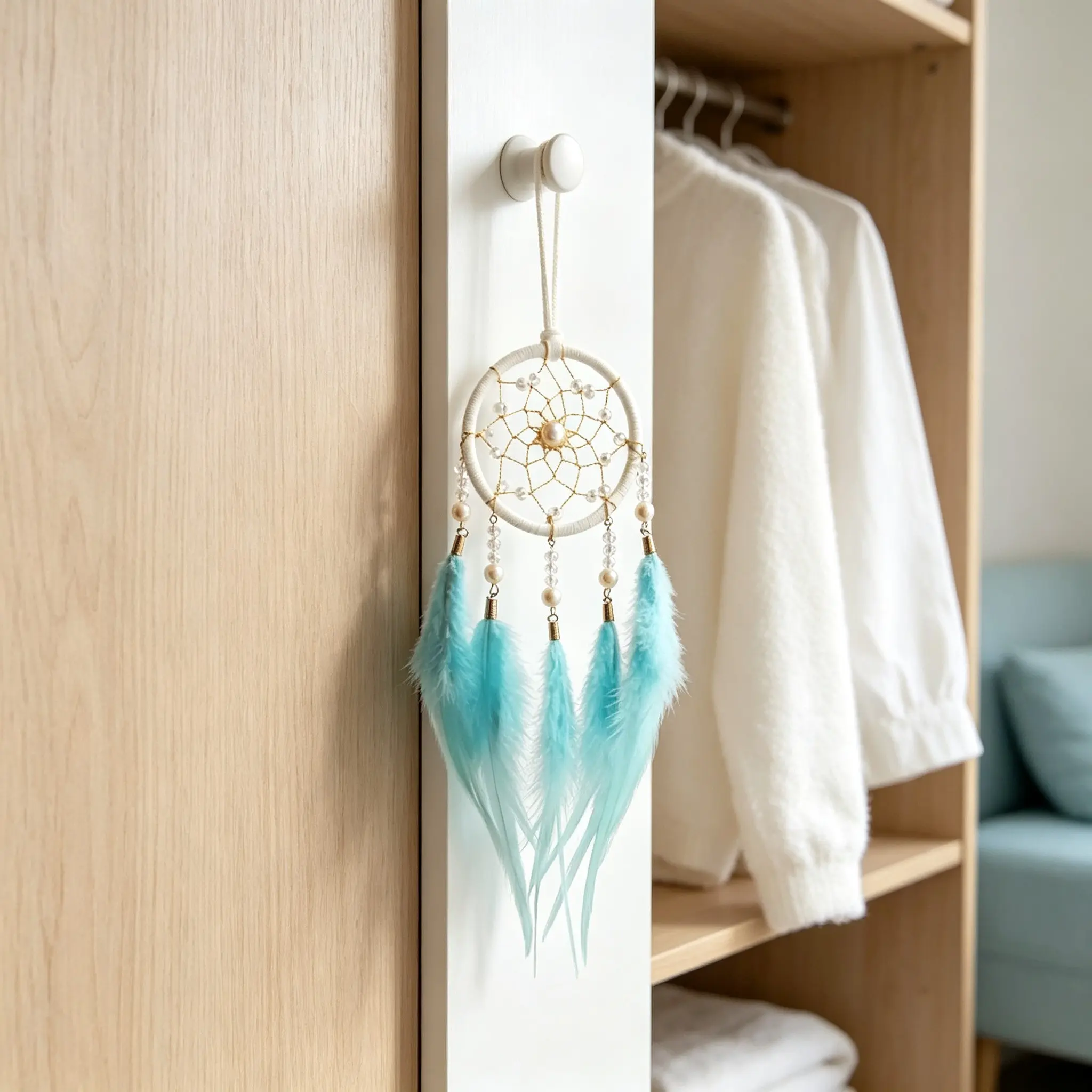 Natural Feather Wall Hanging Decor, Home Wall Decoration, Decoration for Bedroom, Living Room, Parties and Photos