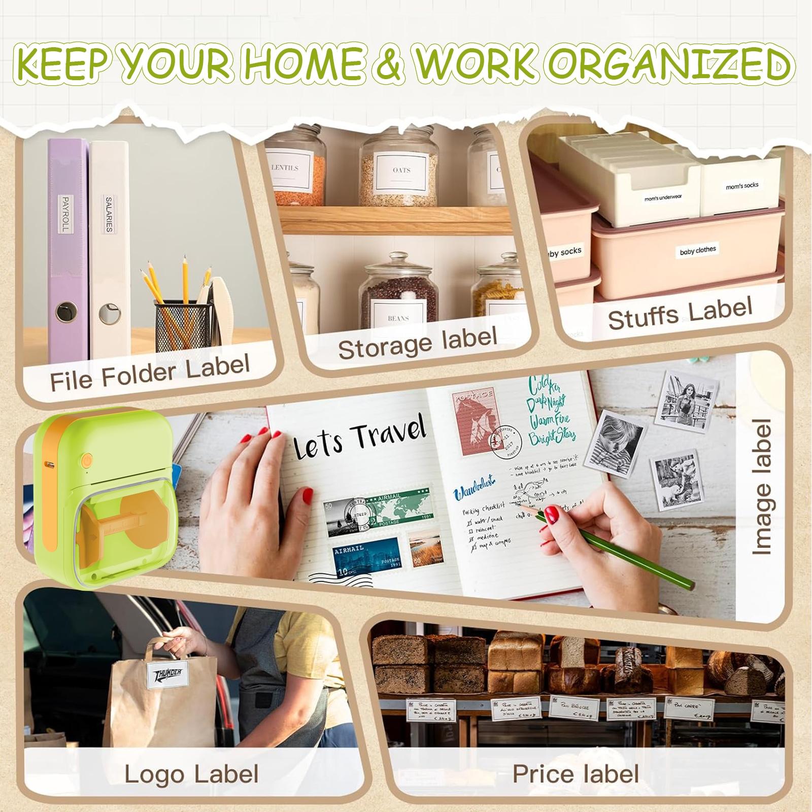 Mini Bluetooth Printer - Portable Thermal Printer for Diary/DIY Scrapbooking/Travel/Notes/Lists/Labels/Memos, Receipt Printer Ideal for Children's Christmas Birthday Gifts, Halloween and Thanksgiving Presents