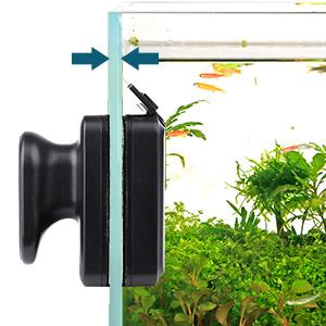 hygger Aquarium Magnetic Glass Cleaner, Algae Scraper for Fish Tank Cleaning with Two Detachable Blade, Magnet Floating Design Scrubbing Brush