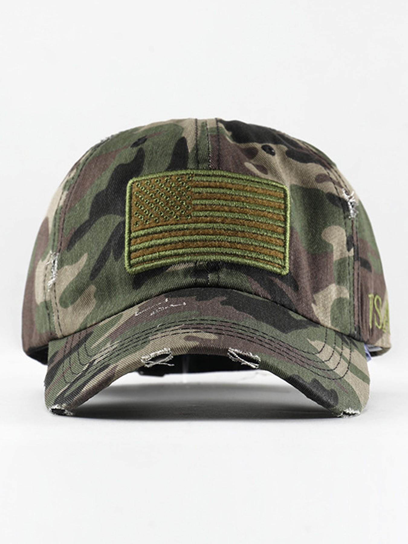 Outdoor Cap Men's Camouflage Americana Cap, One Size