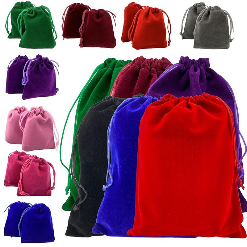 5/10Pcs Velvet Drawstring Bags Cloth Gift Bag Velvet Storage Pouch Velour Favors For Jewelry Wedding Party Candy Bag 5x7-15x20cm 5/10Pcs Velvet Drawstring Bags Cloth Gift Bag Velvet Storage Pouch Velour Favors For Jewelry Wedding Party Candy Bag 5x7-15x20cm