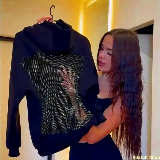 Y2K American Gothic Sexy Hollow Mesh Hoodie Translucent Long Sleeve Sweatshirt for Women