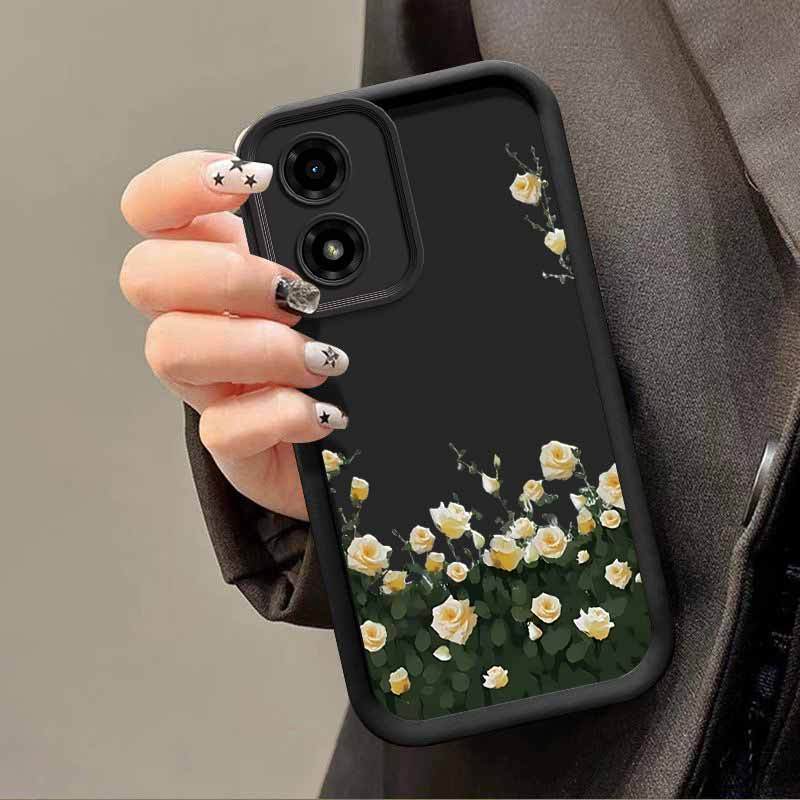 1 Piece Elegant flowers Stylish For Moto G04S 4G Case With Comfortable feel Finish Featuring Impact Resistant For Casual