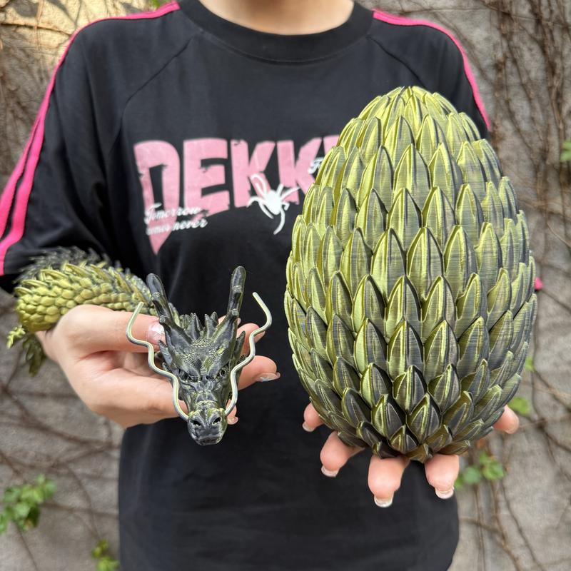 2pcs 3D Printed Dragon Egg Set, Home Decor Desktop Ornament, Halloween Christmas Gift, Birthday Present, Unique 3D Print Statue Figurine, Collectible Room Decor #TOP PICKS