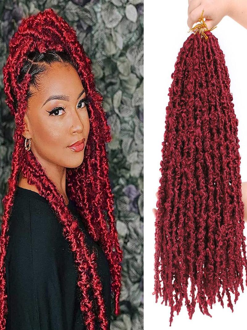 Butterfly Locs Crochet Hair Extensions 24pcs, Professional Styling Accessories, Faux Locs Braids, Non-Knotting, African Braids, Unisex, Festival, Party, Stage Performance