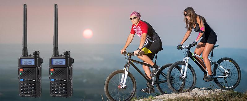 BAOFENG UV-5R Ham Radio 5W Dual Band Walkie Talkie with 1.11" LCD Display & 1-LED Flashlight for Outdoor Camping Hiking Fishing Road Trip - Audio Travel Gadgets