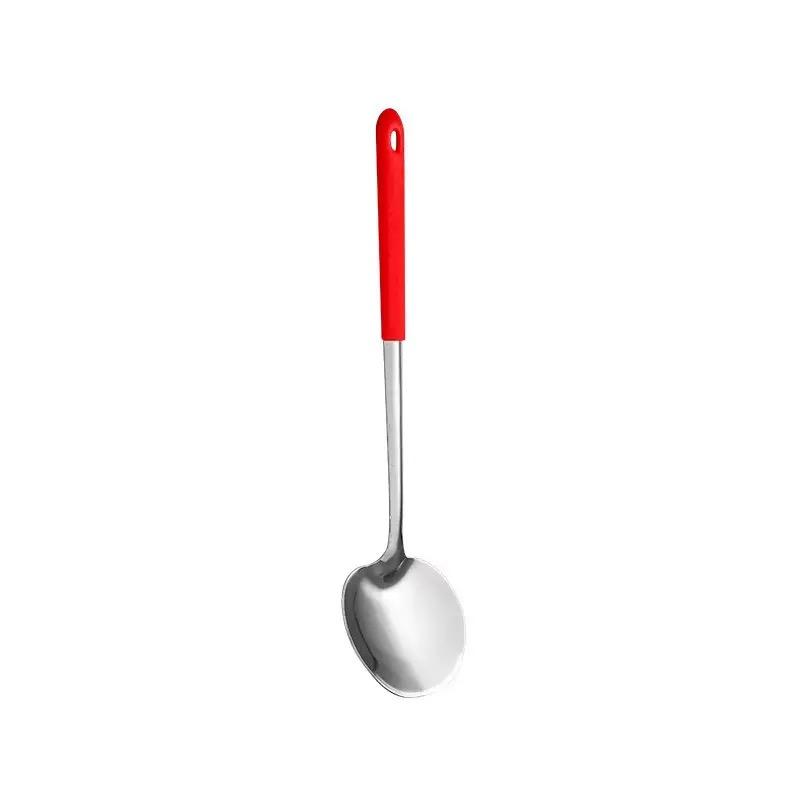 304 Stainless Steel Cooking Spoon, Thickened Long Handle, Heat Resistant Non-Slip, Corrosion-Resistant, Easy to Clean, Kitchen Utensil