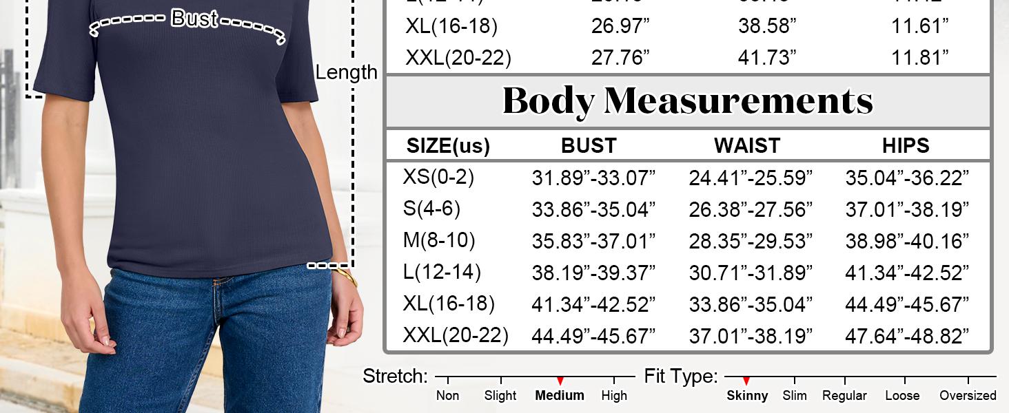 ANRABESS Womens Half Sleeve Crewneck Tops Ribbed Knit Slim Fit Shirts Basic Tee 2026 Spring Summer Dressy Casual T-Shirts
