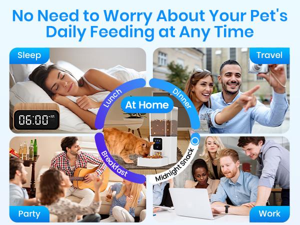 Frienhund by Apasiri Smart Cat Feeder for Busy Cat Owners 2K Camera Night Vision Remote Feeding 7L Large Capacity Easy to Clean For Cats and Dogs