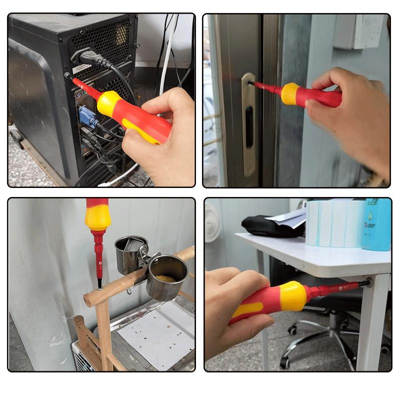 8 Piece Screwdriver Tool Set, Multi-Functional Home Furniture Repair Kit, Cr-V Interchangeable DIY Tools, Replaceable Screwdriver Bits, Precision Screwdriver, Easy Storage