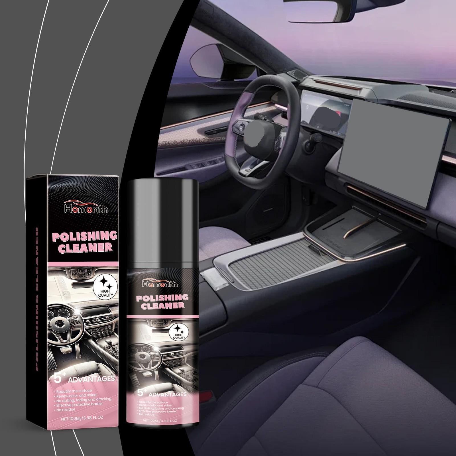 Car Interior Polish Agent, Glossy Shine Cleaning Maintenance, Anti-Dirty Polish, Enhances Appearance, Ideal for Car Care