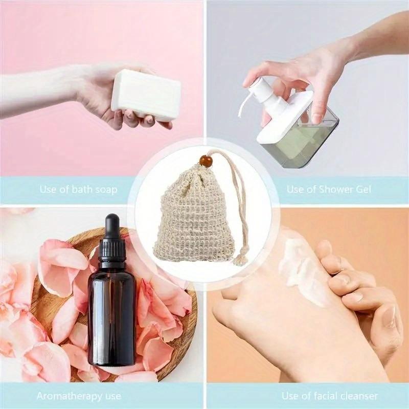 10/5/3/1PC Soap Foaming Net – Rich, Luxurious Lather | Soft, Reusable, Hanging Soap Pouch for Face & Body | Natural Sisal Exfoliating Shower Bag | Gentle for Sensitive Skin | Perfect for Home Spa & Travel Gifts | Exfoliating Bath Tool