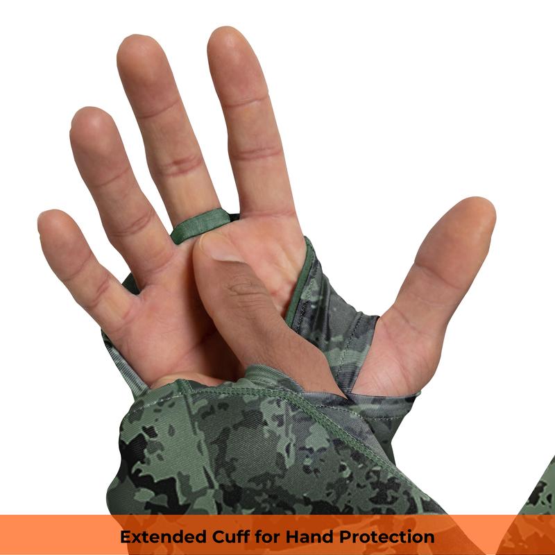 【RODEEL】934 Sun Hoodie Shirts w/ UV Detection Mask Neck Gaiter Thumbhole Men UPF 100+ Sun Protection Long Sleeve Lightweight Quick Dry Moisture Wicking Breathable Cooling Athletic Activewear for Outdoor Sports Fishing Construction Roofing, Holiday Gift