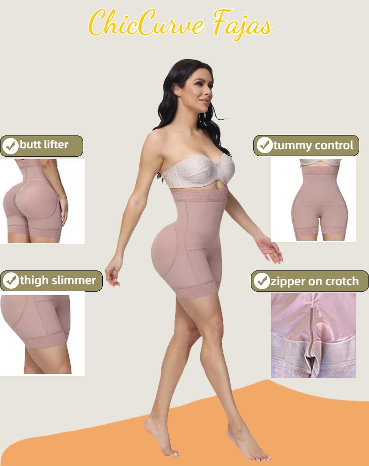 ChicCurve Fajas Colombianas Women's Slimming Butt Lifter High Waist Seamless Shorts SpringStatements