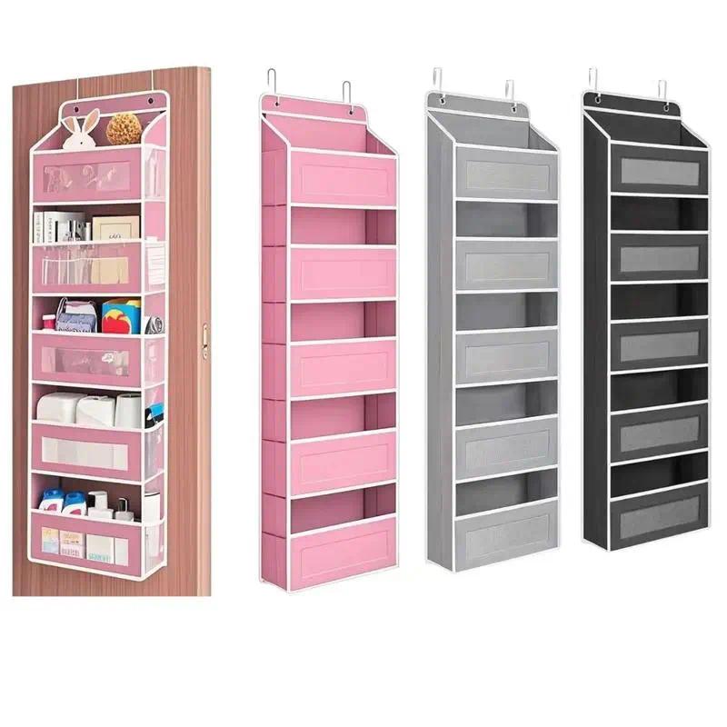 Lovely Home 2026 New Arrival 5-Tier Over-The-Door Storage Organizer with 10 Jumbo Pockets, Anti-Swing Support, 44 lb Weight Capacity, Hanging Caddy for Bedroom, Bathroom & Nursery Essentials, Tool-Free Installation