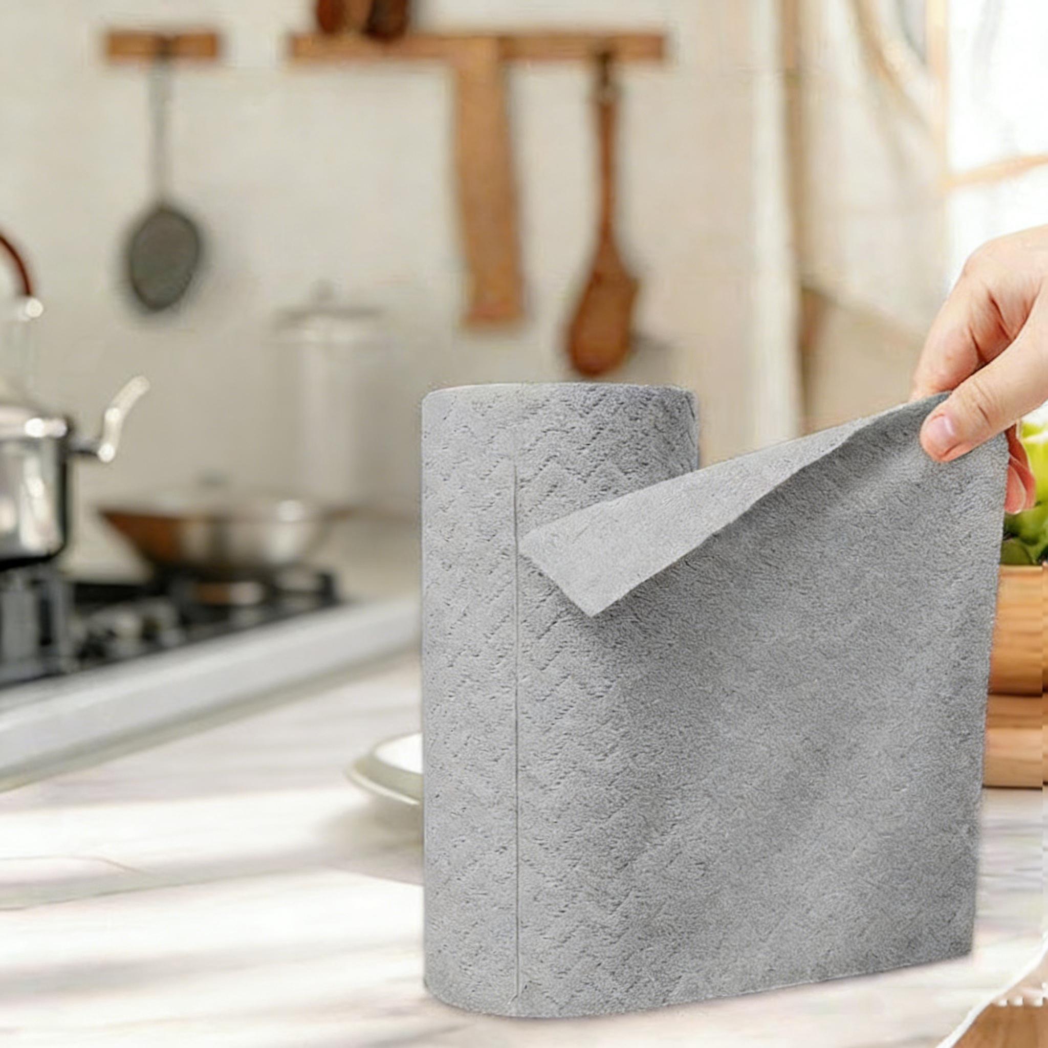 20-Pack Reusable Microfiber Cleaning Cloth Roll, Highly Absorbent and Durable, Super Absorbent Microfiber, Eco-Friendly for Kitchen, Windows, and Cars, Microfiber Cleaning Towels