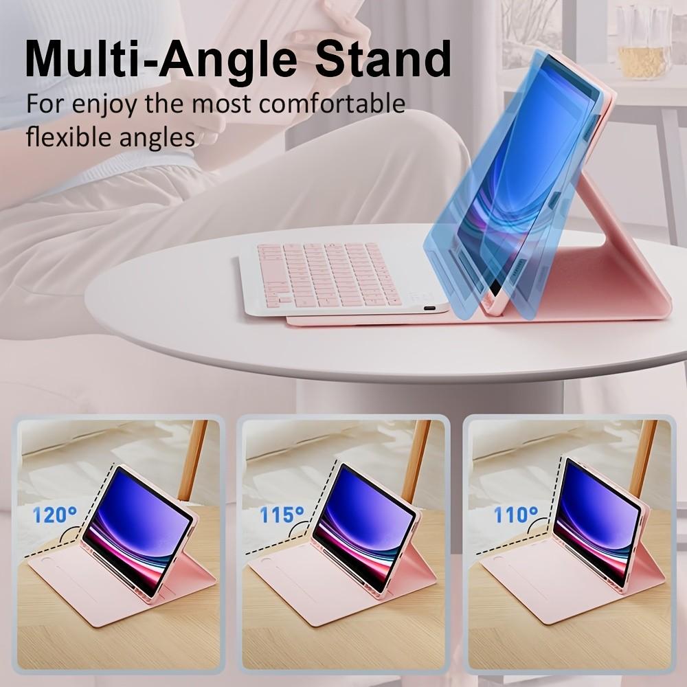 Case for Samsung Galaxy Tab A8 10.5-Inch, Lightweight Vertical Keyboard Cover, Bluetooth-compatible Wireless Keyboard, Protective Cover for Sm-X200/x205/x207
