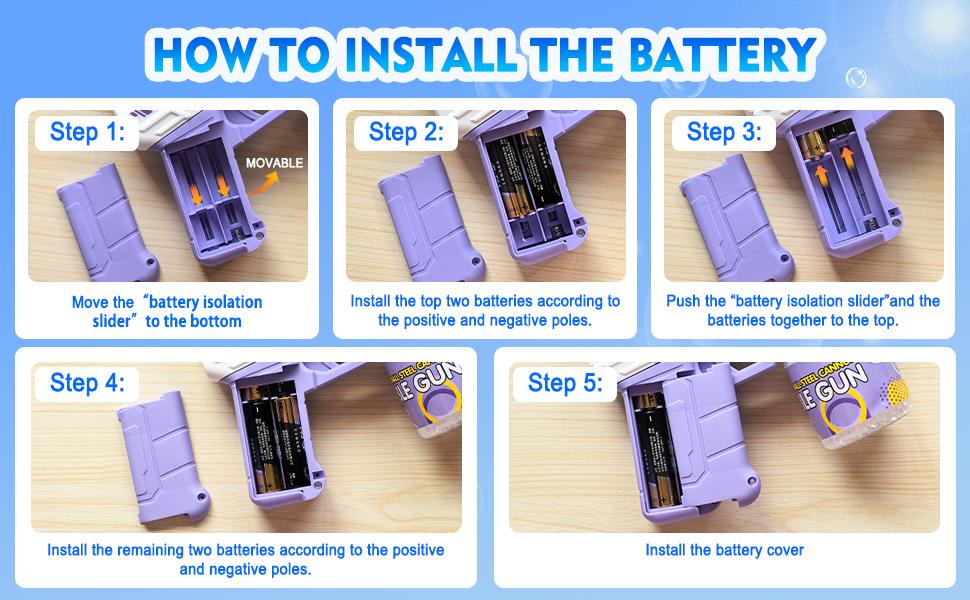 Kids Bubble Gun Colorful Lights Bubble Machine Children Automatic Bubble Machine with Bubble Solution, Gifts for Boys and Girls Ages 3-8