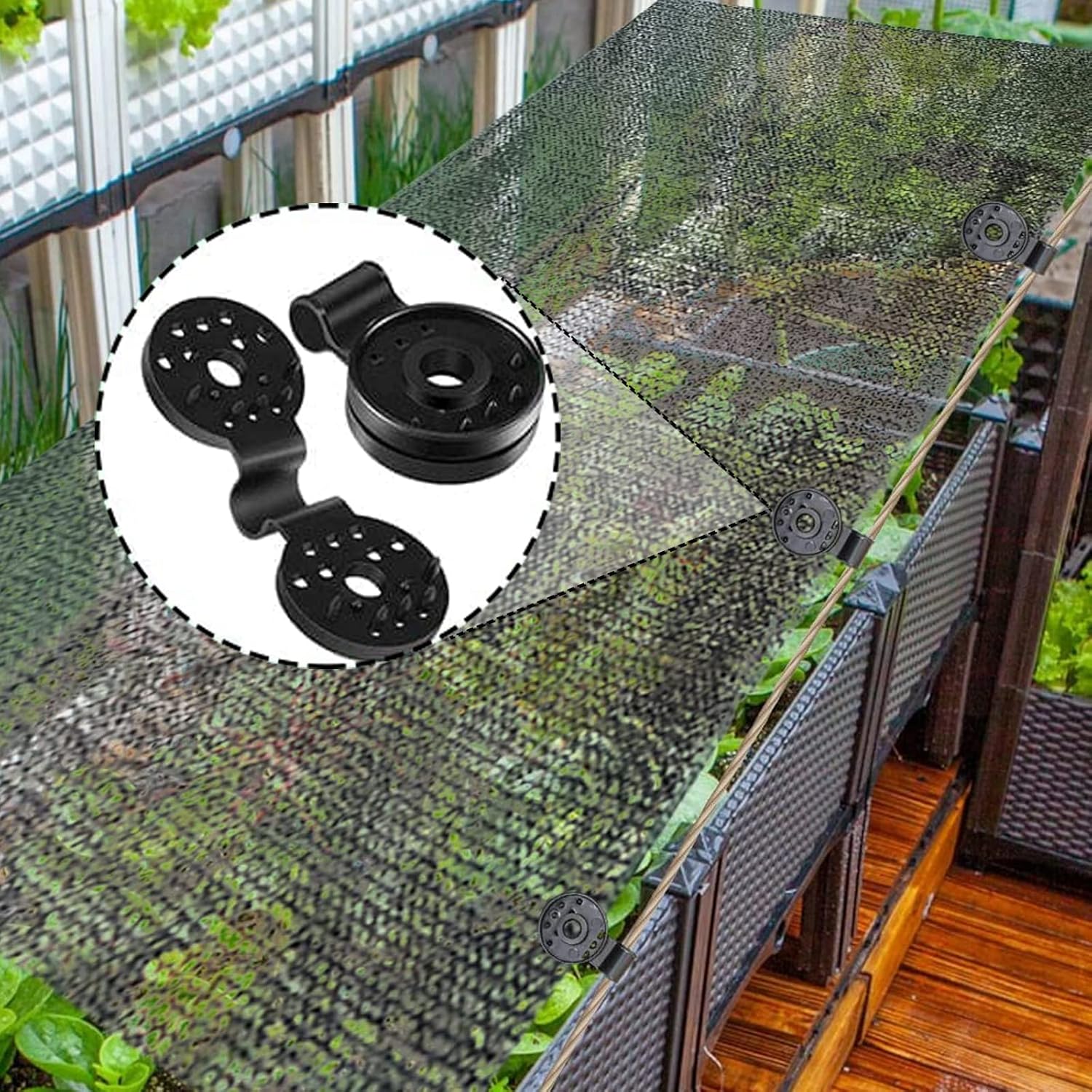 50 Piece Awning Fabric Heavy Duty Locking Clip, Reusable Windproof Awning Fixture Tarp Plastic Clip, Removable Garden Netting Awning Fabric Retaining Clip Clip