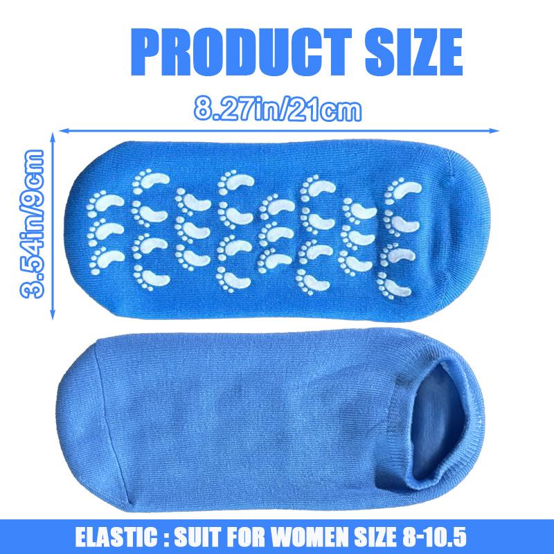 Moisturizing Socks, 1 Pair Moisturizing Gel Socks，Soft Feet Moisturizer Spa & Pedicure Socks for Dry Cracked Heels, Calluses,Gel Spa Socks for Repairing (Blue/Pink), Christmas gift