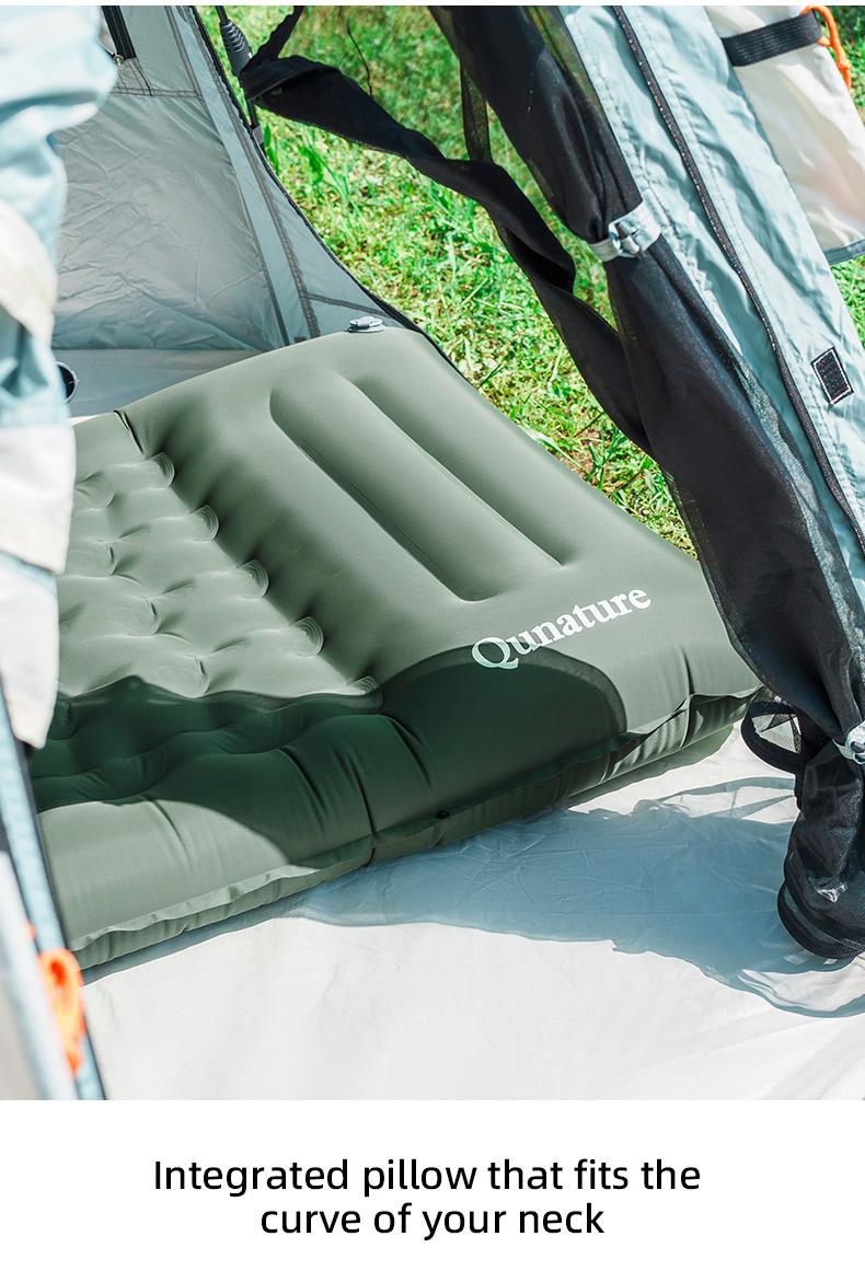 Camping Sleeping Pad Ultralight Inflator Camping Mat with Built-in Foot Pump & Pillow, Upgraded Compact Camping Air Mattress for Camping, Backpacking, Hiking