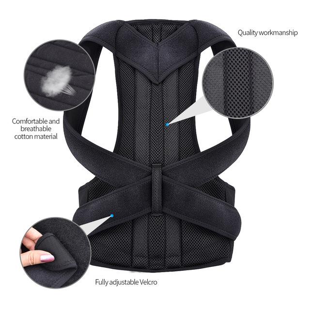 OLLAS Posture Corrector For Men And Women - Back Brace For Lumbar Support And Upright - Breathable Back Straightener Back Corrector Posture Improve And Neck, Back Slim Fit Posture Support Tank Top Adjustable Posture Correction Belt Healthcare