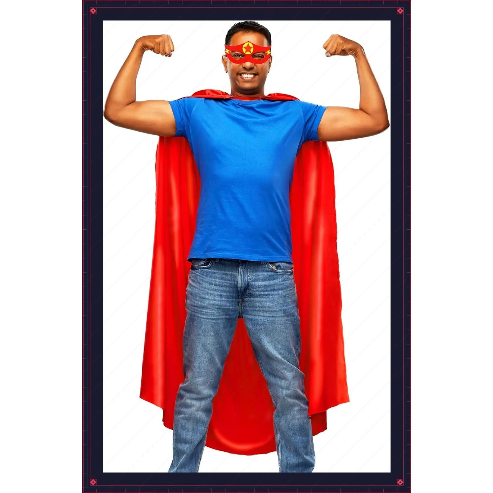 Superhero-Cape and Mask for Adults, Super Hero Costumes Women Men | Super Hero Capes & Masks Set - Easy Halloween Cosplay Outfit for Charity Fun Runs, Masquerades Party Dress-up, Birthday GiftsGift