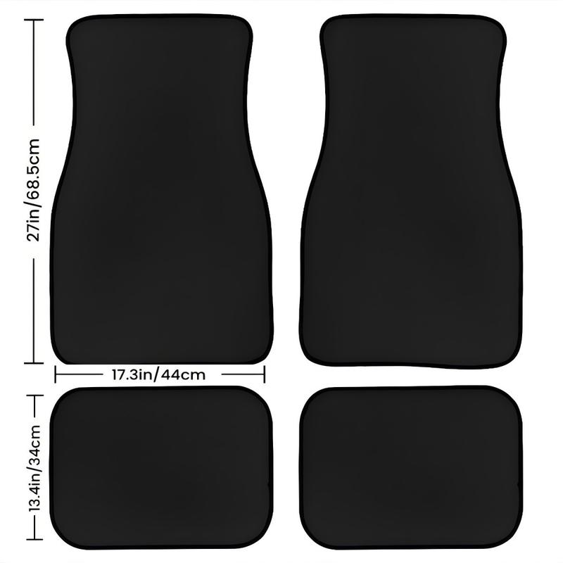 Leopard-print Car Floor Mat, 4 Counts/set Universal Car Interior Decorative Floor Mat, Non-slip Car Floor Mat for Front & Rear Seat Protective, Car Accessories, Floor Mats For Car