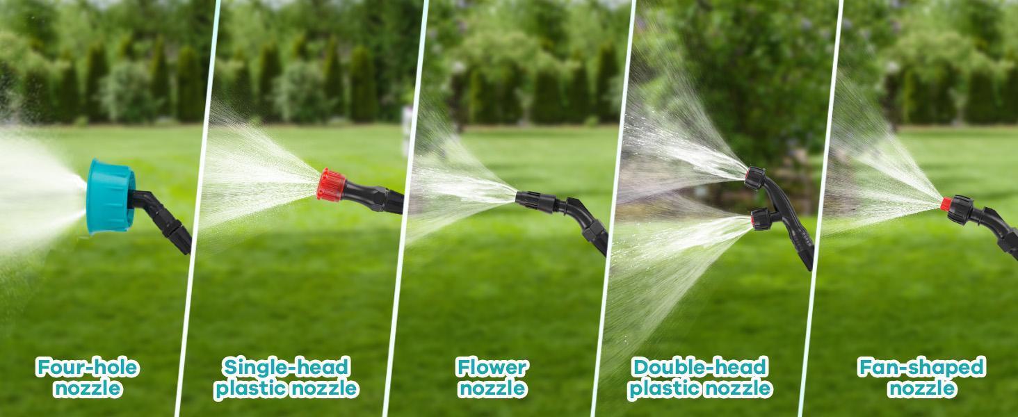 Battery Powered Backpack Sprayer with 3.17 gal Tank, 0-65 PSI Pressure Adjust, 18V 2Ah Battery, 5 Nozzles, 1 Wand, Wide Mouth Lid for Weed Control, Customizable Spray Intensity, Easy Filling and Cleaning