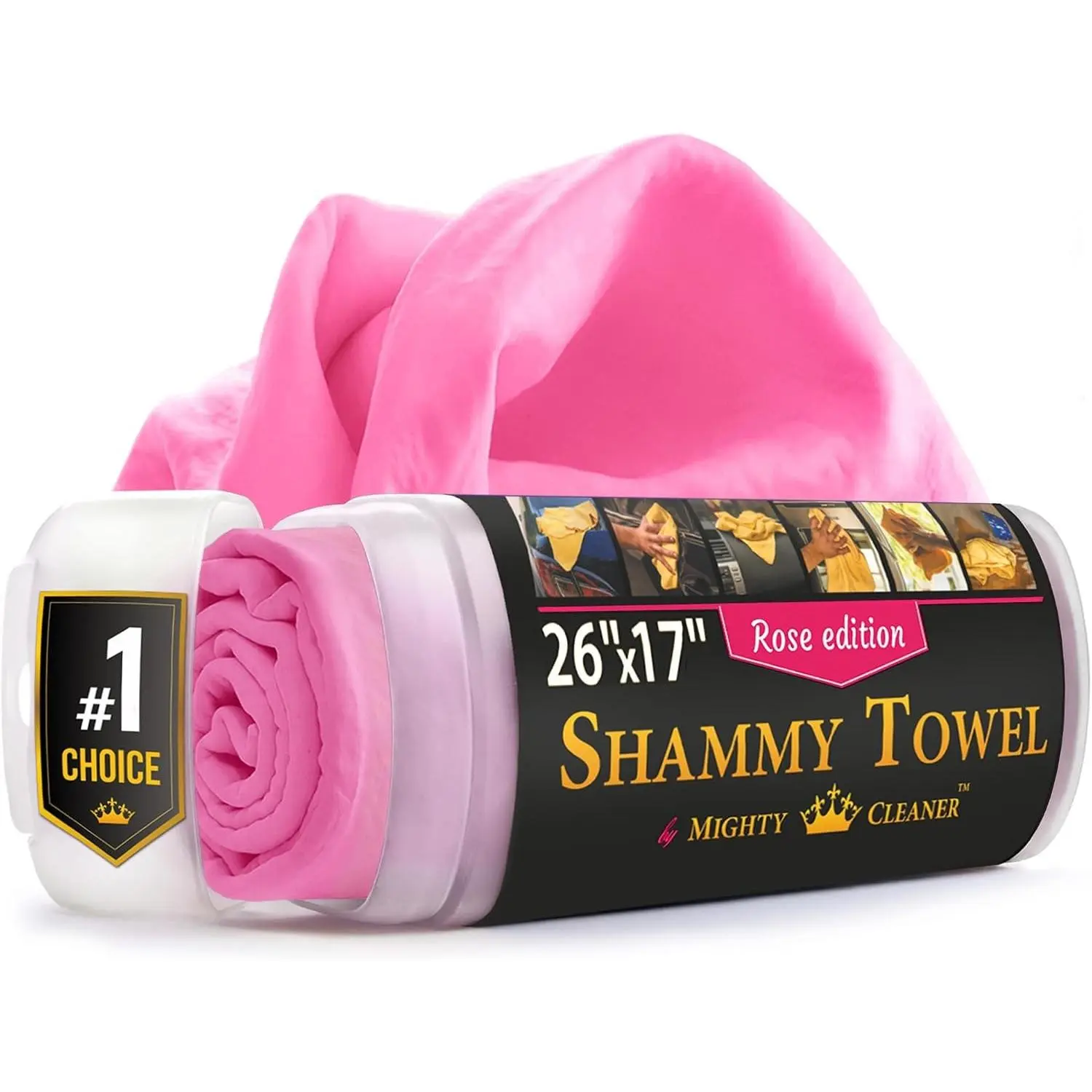 Premium Shammy Cloth for Car Drying - Super Absorbent Reusable Chamois Towel - Scratch-Free - 26'x17'