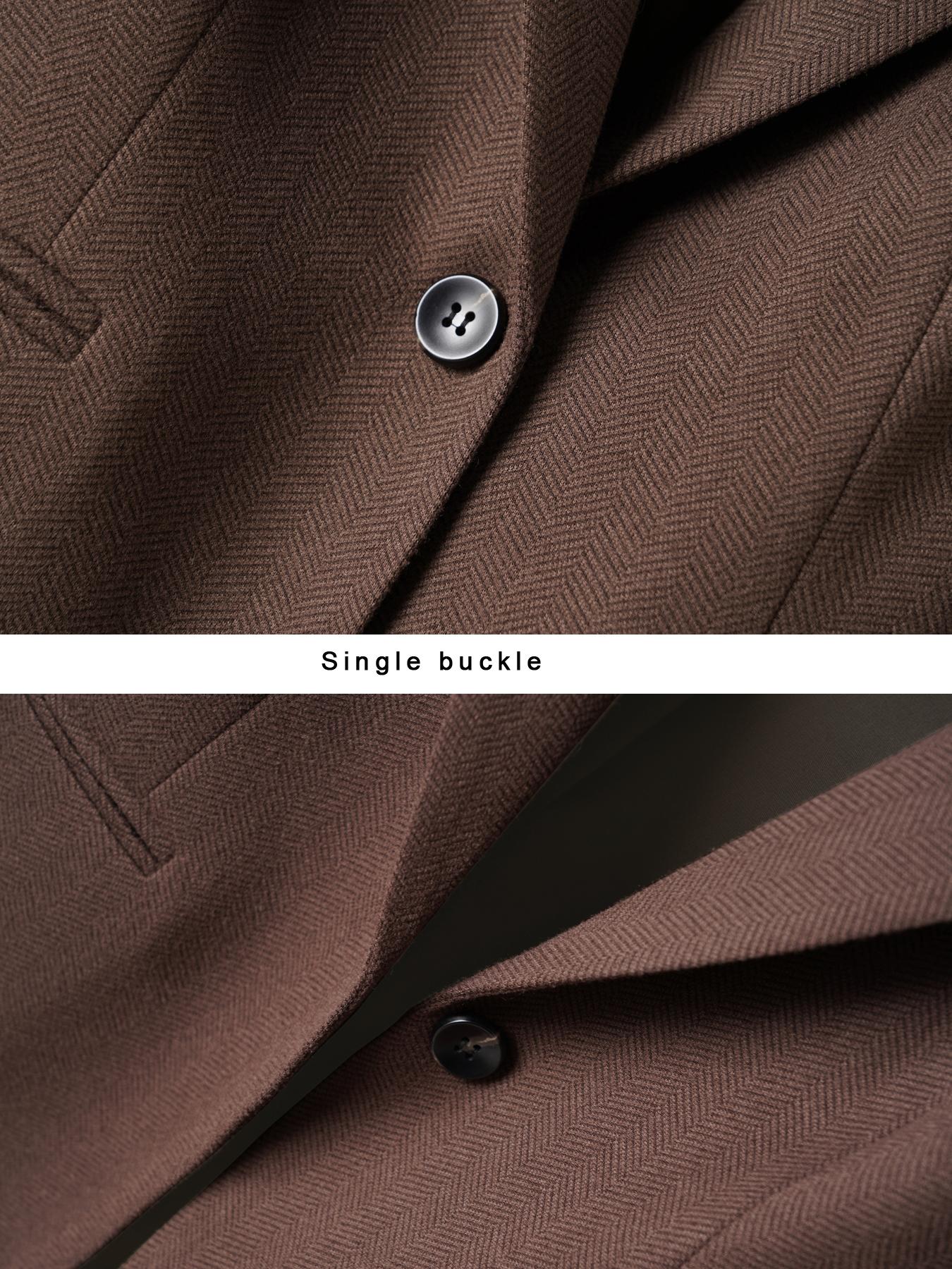 Women's Coffee Faux Wool Blend Blazer Jacket Suits, Fall & Winter Fashion Commuter Warm Long Sleeve Workwear Casual Top