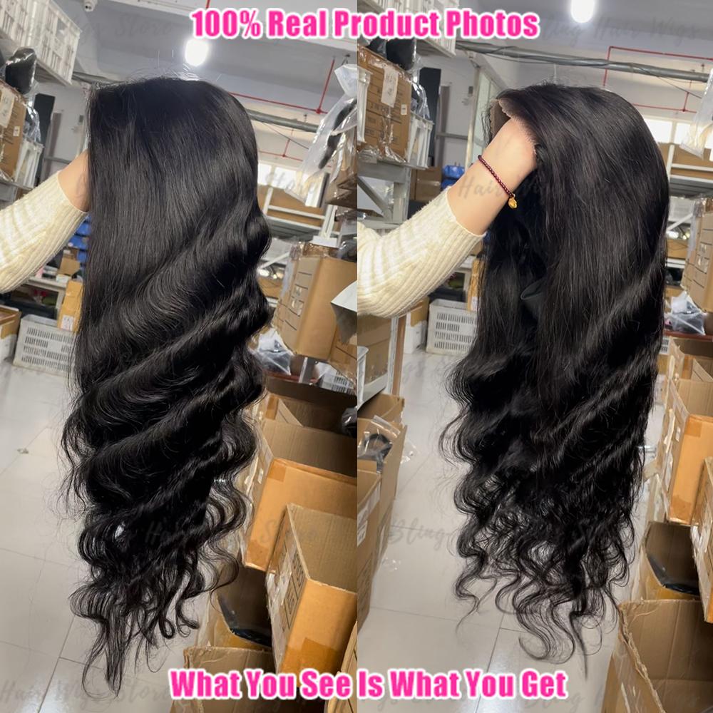 Bling Hair Body Wave 5x5 HD Lace Ready to Go Glueless Wigs Human Hair Easy Wear Pre Plucked Pre Cut Pre Bleached 6x4 Lace Closure Wigs 180% Density Long Wavy for Black Women Natural Color with Baby Hair For Black Women