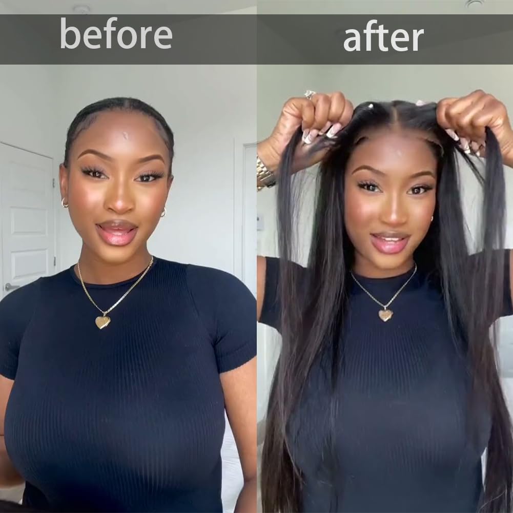 Bling Hair 180 Density 12-34 Inch 6x4 Glueless Wigs Ready To Wear Preplucked Straight 5x5 Lace Closure Wig Human Hair For Black Women Bling Hair 180 Density 12-34 Inch 6x4 Glueless Wigs Ready To Wear Preplucked Straight 5x5 Lace Closure Wig Human Hair For Black Women