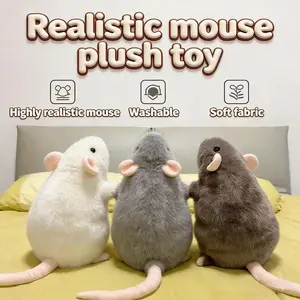 Cute 40/90cm Mouse Doll Plush Oversized Flower Branch Rat Doll Cartoon Soft Animal Figure Kids Gift Birthday Plush Animal