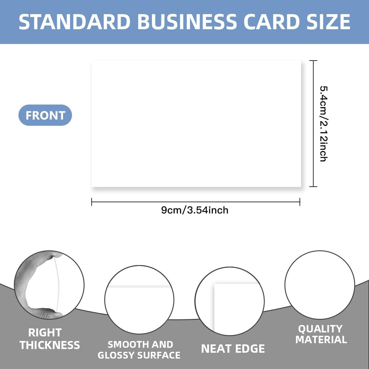 Customized Business Cards Double-Sided Printed Design Your Own Customize with Image Name Logo 3.5"x 2", 100 count - Blank White Customized Business Cards Double-Sided Printed Design Your Own Customize with Image Name Logo 3.5"x 2", 100 count - Blank White