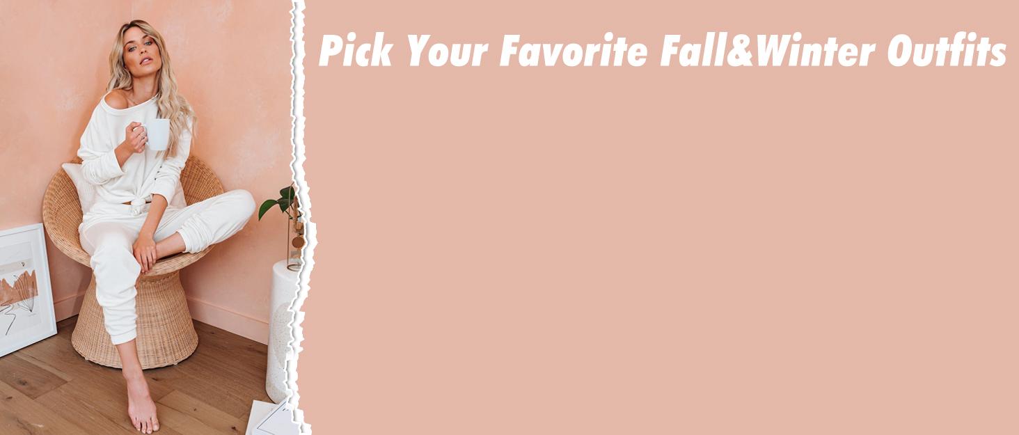 FISOEW Women's Solid Sweatsuit Set 2 Piece Long Sleeve Pullover and Drawstring Sweatpants Sport Outfits Sets viral  knit  set two piece set women two piece outfits matching sets women #TikTokShopBlackFriday #TikTokShopCyberMonday Sporty Round Neck